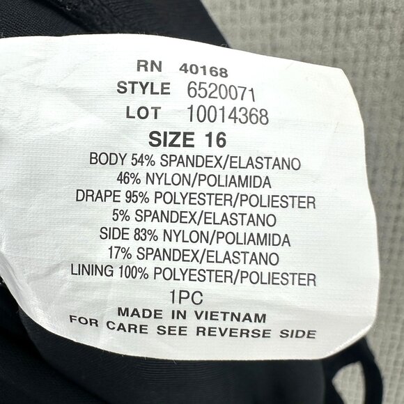 Trimshaper Swimsuit Womens Size 16 Black White One Piece Tummy Control NWT - Picture 10 of 14